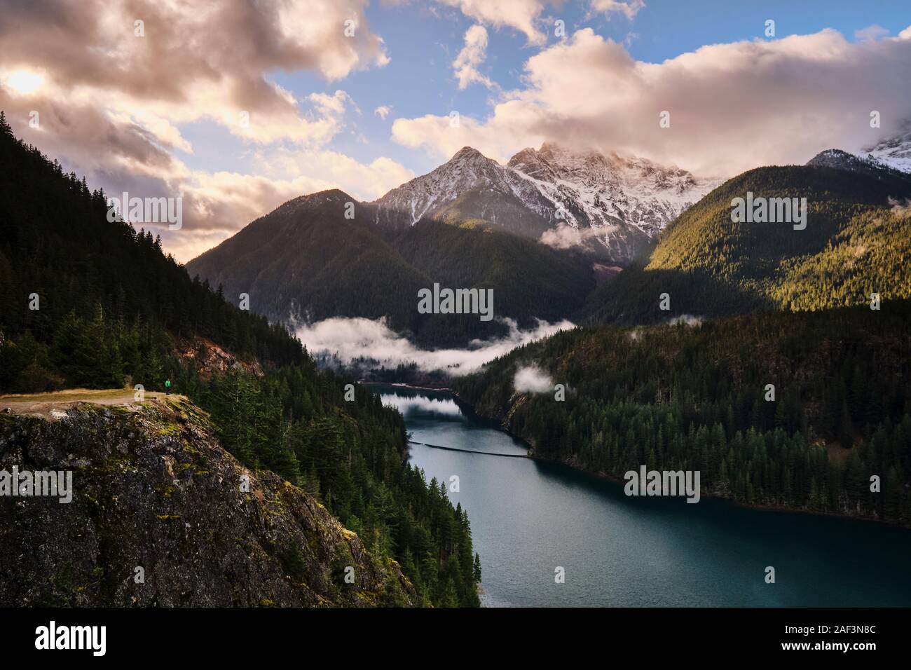 Die Aussicht von Diablo See in der North Cascades National Park Stockfoto