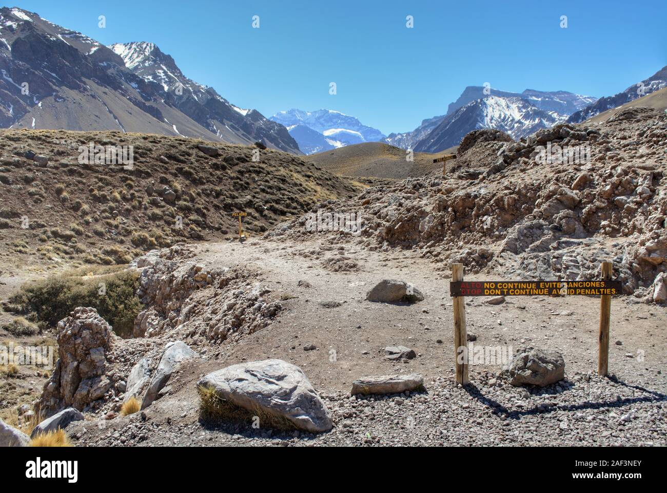 Aconcagua peak Scenic View im freien Natur lansdcape Reisen Stockfoto