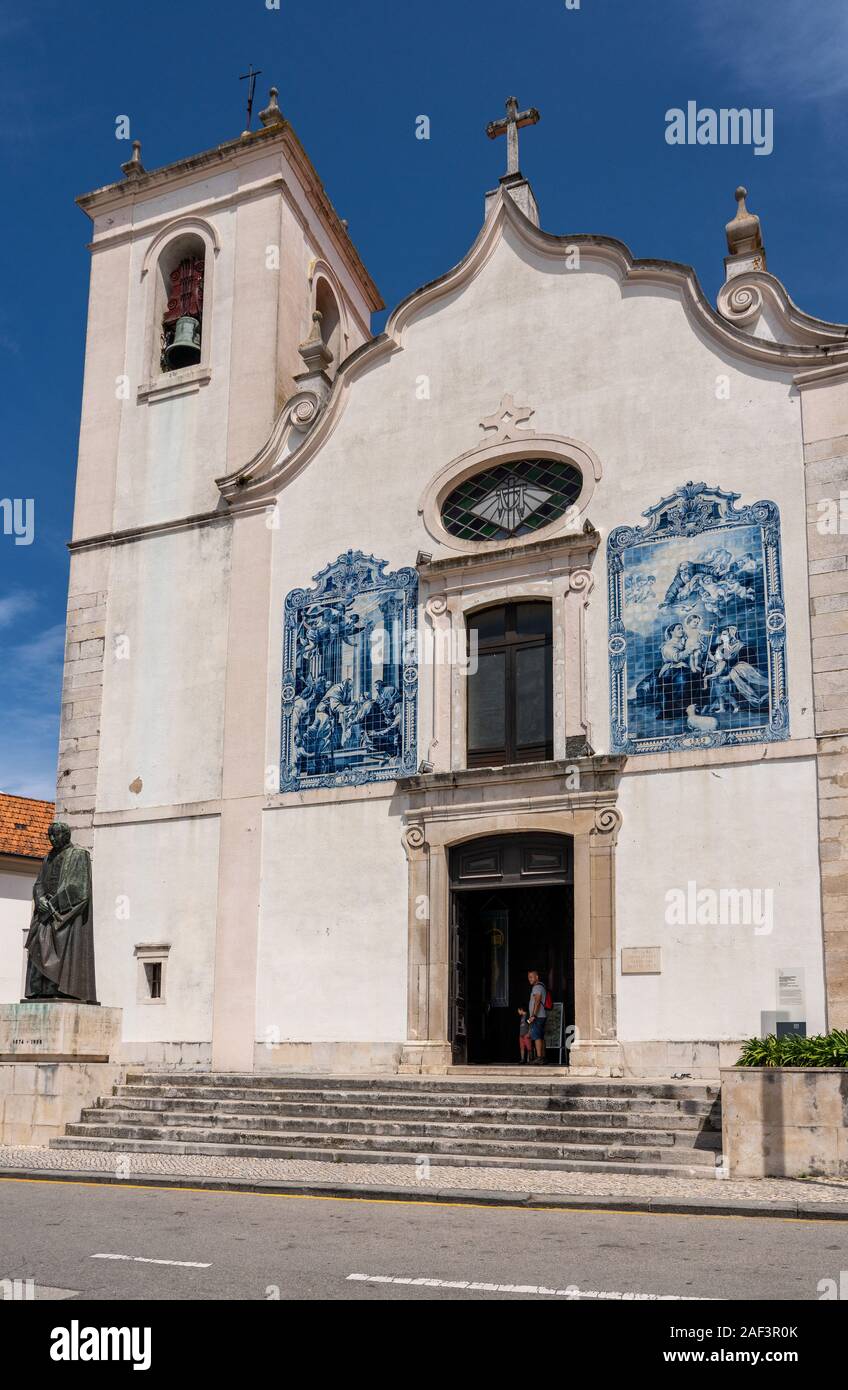 Aveiro, Portugal - 19 August 2019: Äußere der Kirche der Präsentation von Vera Cruz in Aveiro Stockfoto