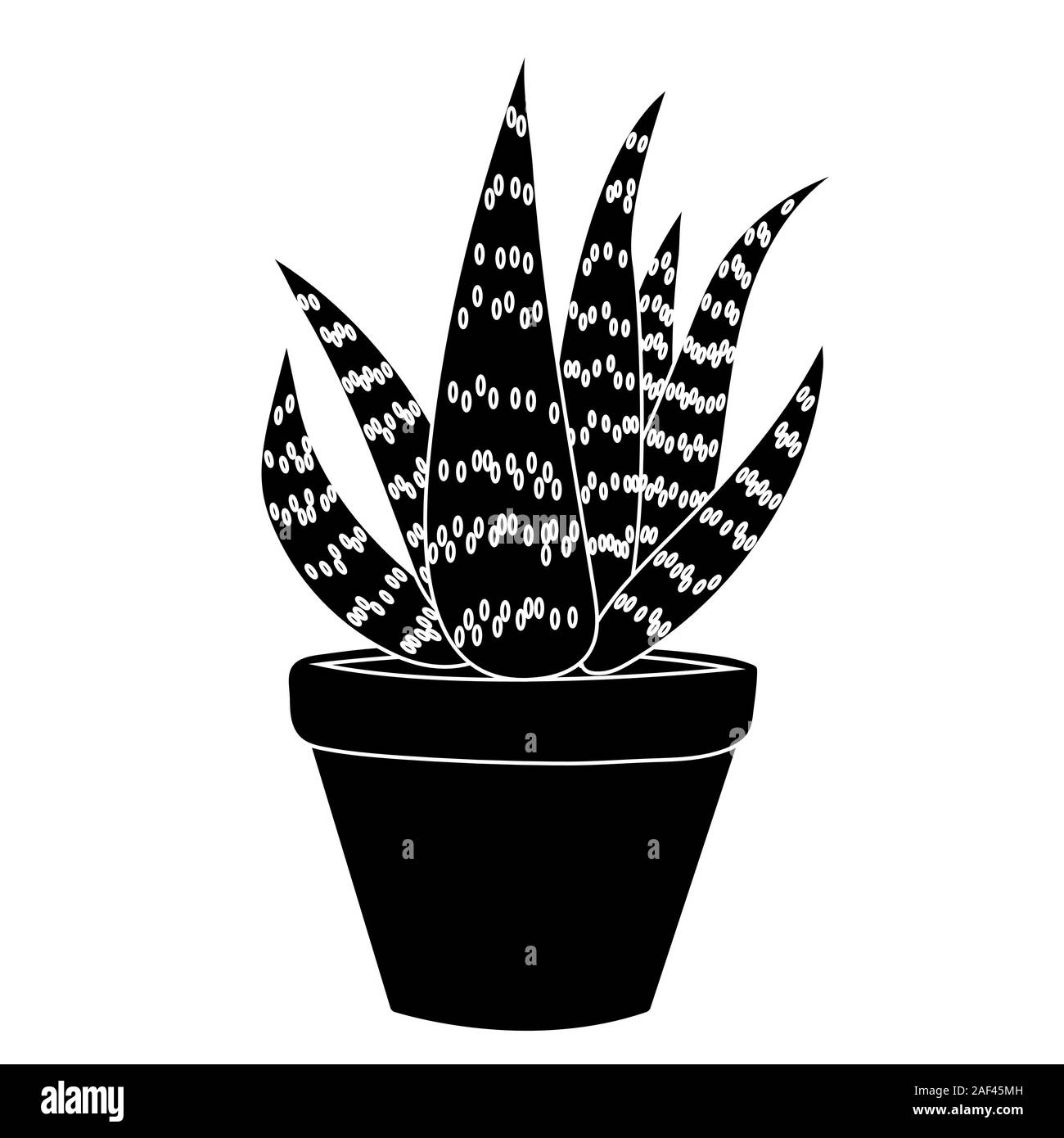 Aloe vera einfach. Isolierte Lager Vector Illustration Stock Vektor