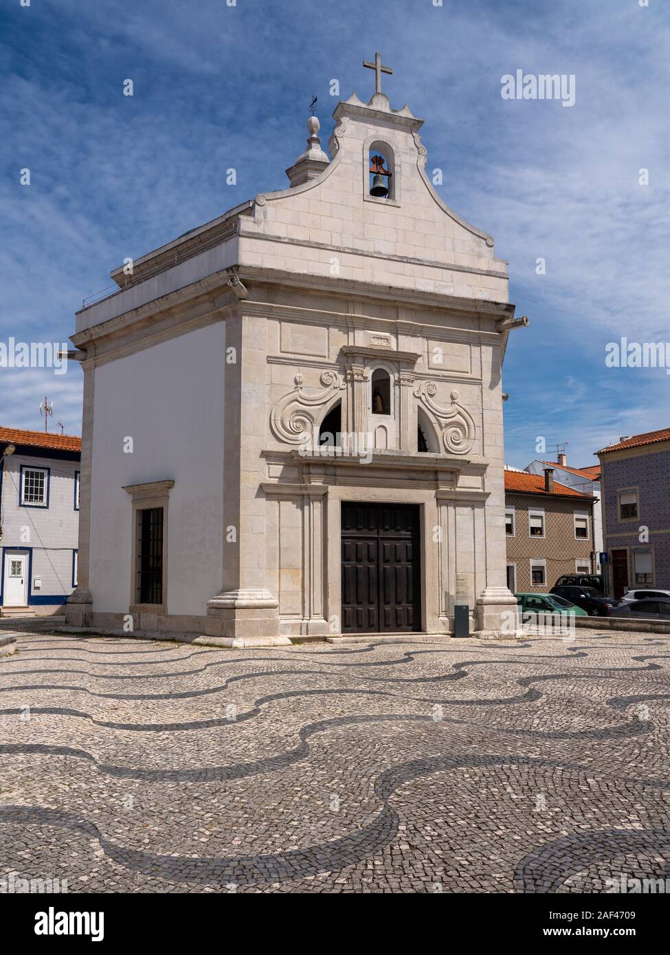 Äußere der Kapelle von Sao Goncalinho, der Schutzpatronin von Aveiro in Portugal Stockfoto