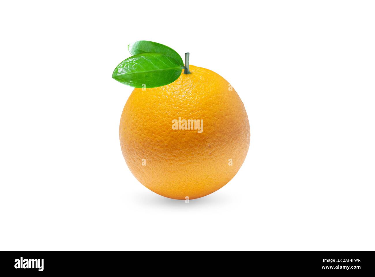 Frische orange auf weißem Hintergrund. Saftig und süß und bekannt für seine Konzentration von Vitamin C Stockfoto