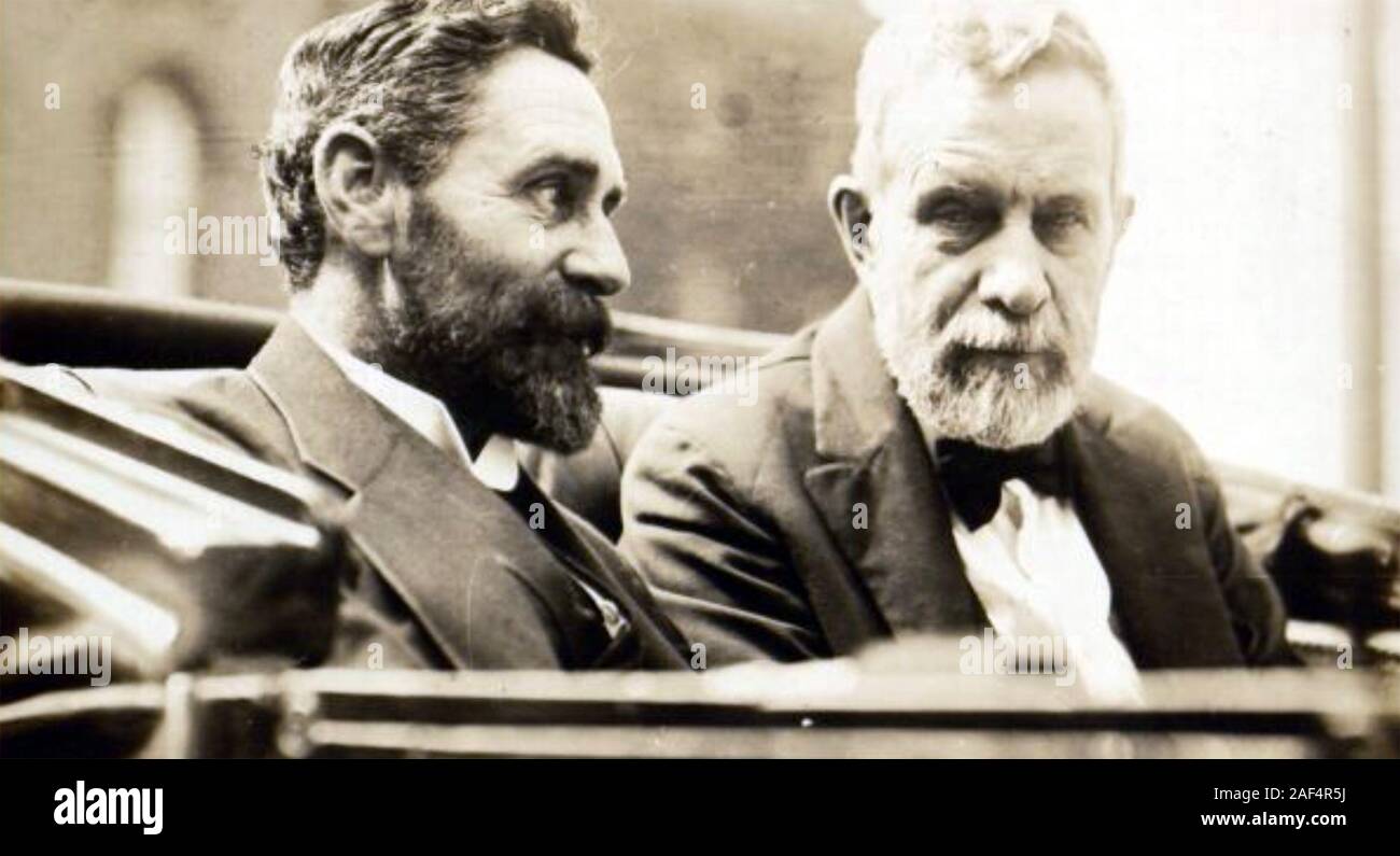 ROGER CASEMENT links und John devoy, irische Nationalisten in New York im Jahr 1914 Stockfoto