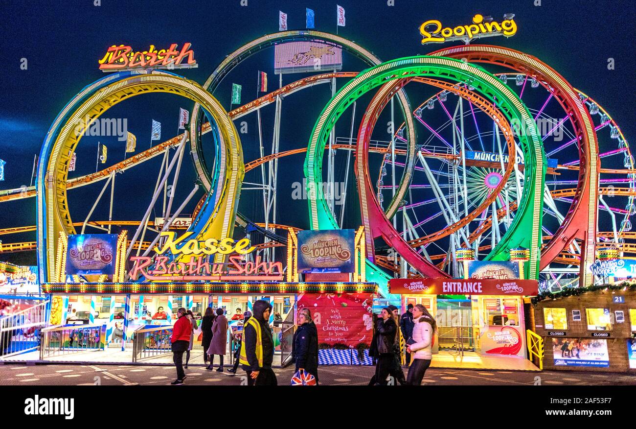 Winter-Wunderland Hyde Park London UK Stockfoto