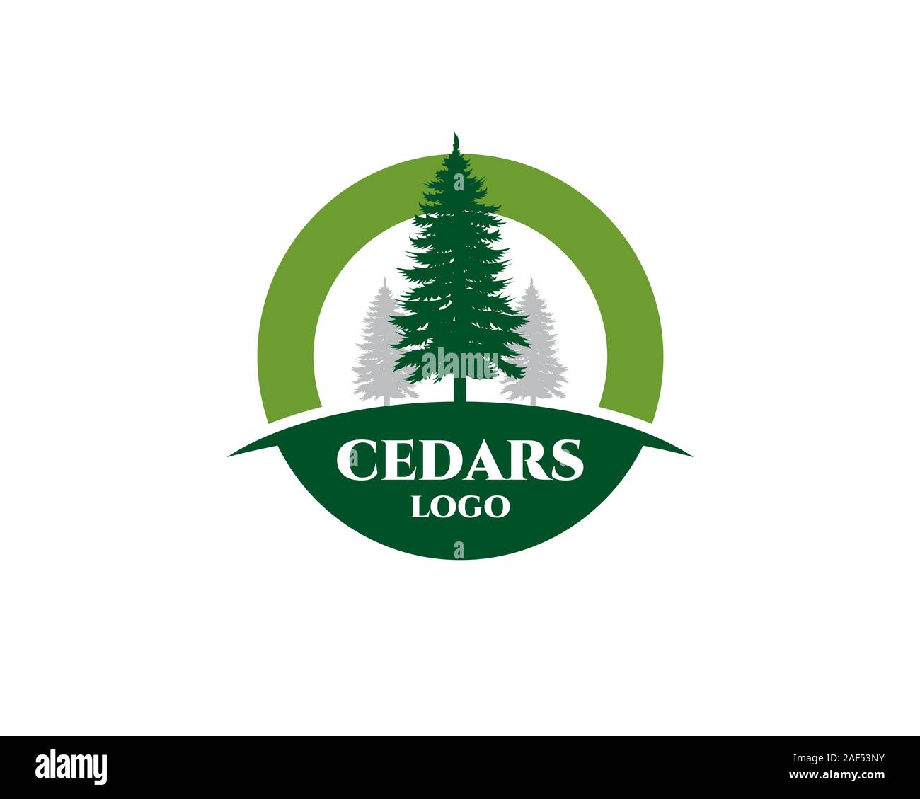Cedar Werk Holz Wald logo Stock Vektor