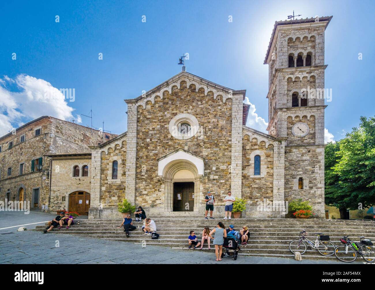 Kirche des Heiligen Erlösers (Chiesa di San Salvatore), Castellina in Chianti, in der Provinz von Siena, Toskana, Italien Stockfoto