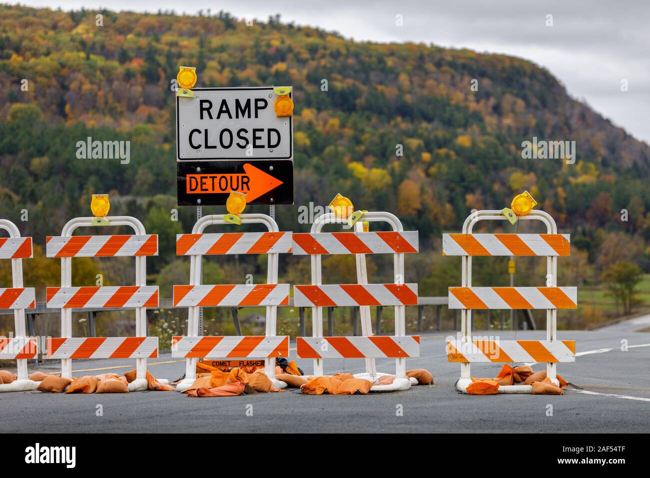 Rampe geschlossen. Schoharie Valley, New York State, USA. Stockfoto