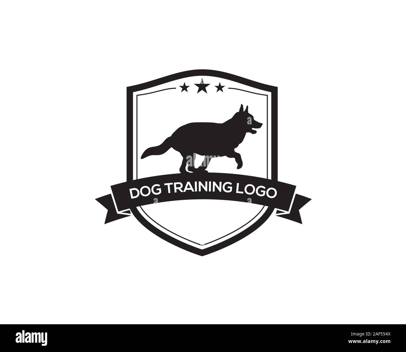 K 9 Dog Training Center logo Stock Vektor