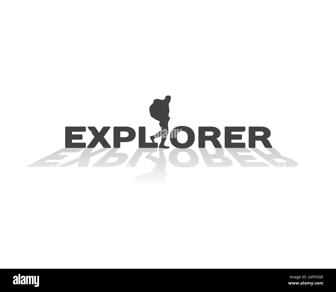 Mountain explorer Outdoor Aktivität logo Stock Vektor