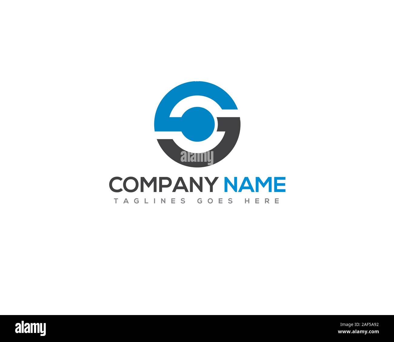 Buchstabe s und o erste Logo Stock Vektor