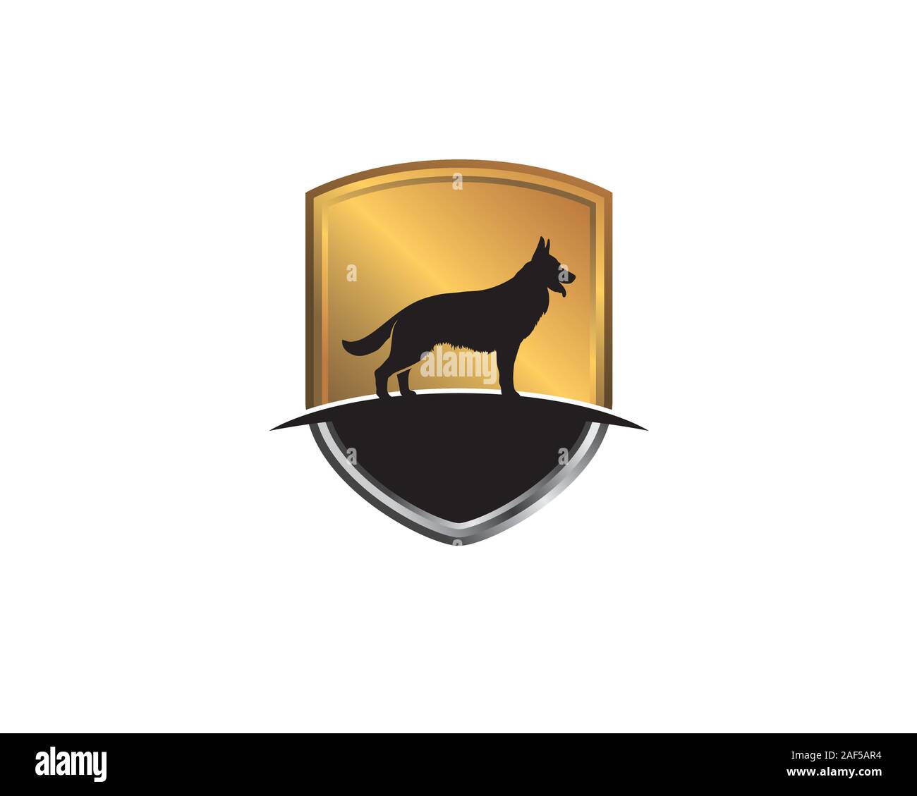 Hund Sicherheit k9 Logo Stock Vektor