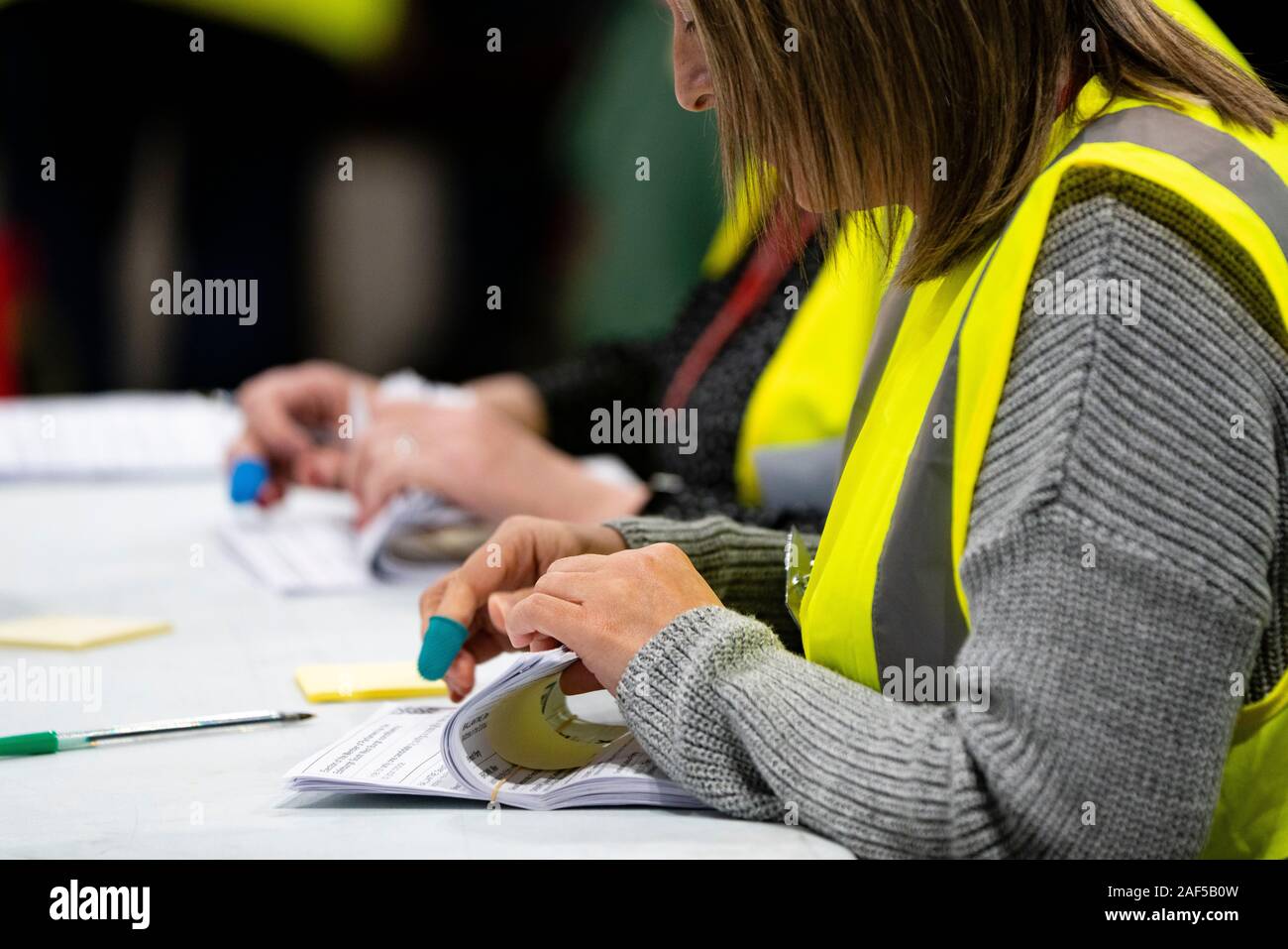 Edinburgh, Schottland, Großbritannien. 12. Dezember 2019. Parlamentarischen Wahlen Grafen an der Royal Highland Centre in Edinburgh. Iain Masterton/Alamy leben Nachrichten Stockfoto