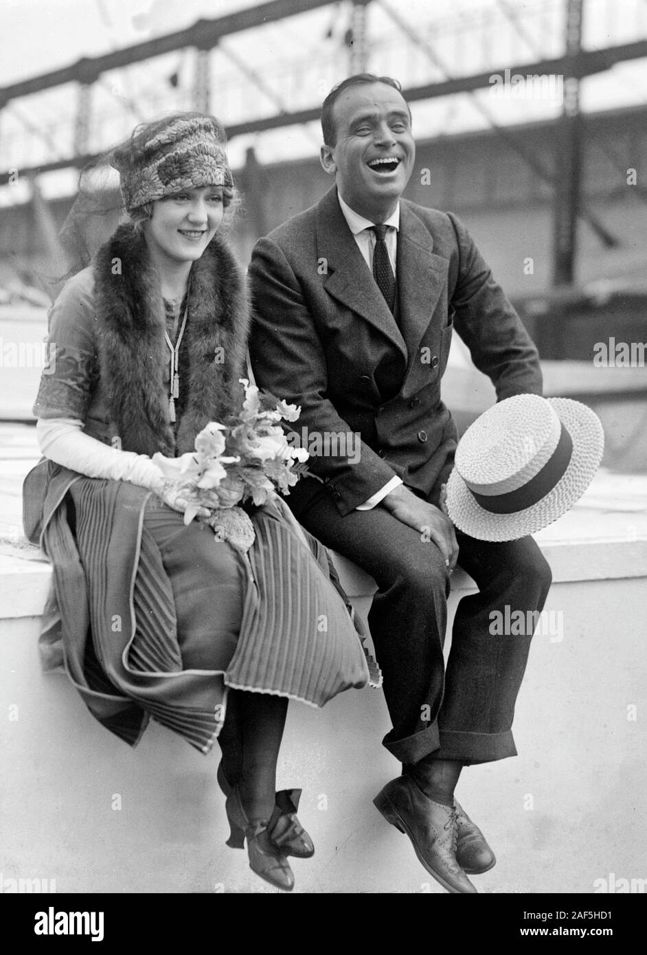Amerikanische Schauspieler Douglas Fairbanks (1883-1939) und Mary Pickford (1892-1979) - 1920 Stockfoto