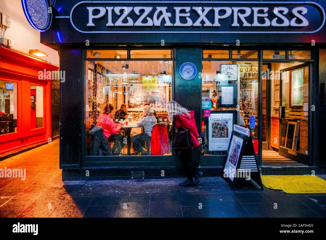 Original Pizza Express Restaurant, Wardour Street, West End, London, England, Großbritannien Stockfoto