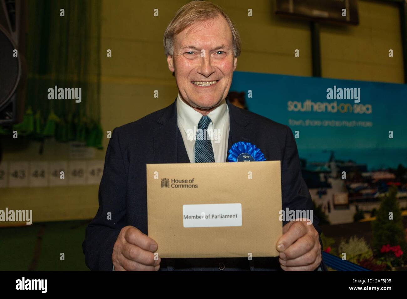 Southend On Sea, Großbritannien. 13 Dez, 2019. David Amess ist in Southend West gewählt mit James Duddridge in Rochford und Southend Osten gewählt. Penelope Barritt/Alamy leben Nachrichten Stockfoto