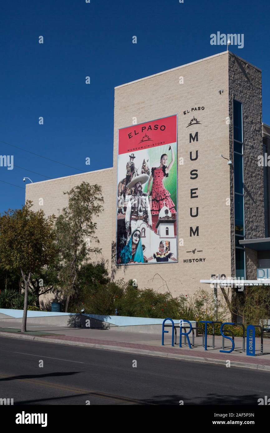 El Paso, Texas. El Paso Museum der Geschichte. Stockfoto