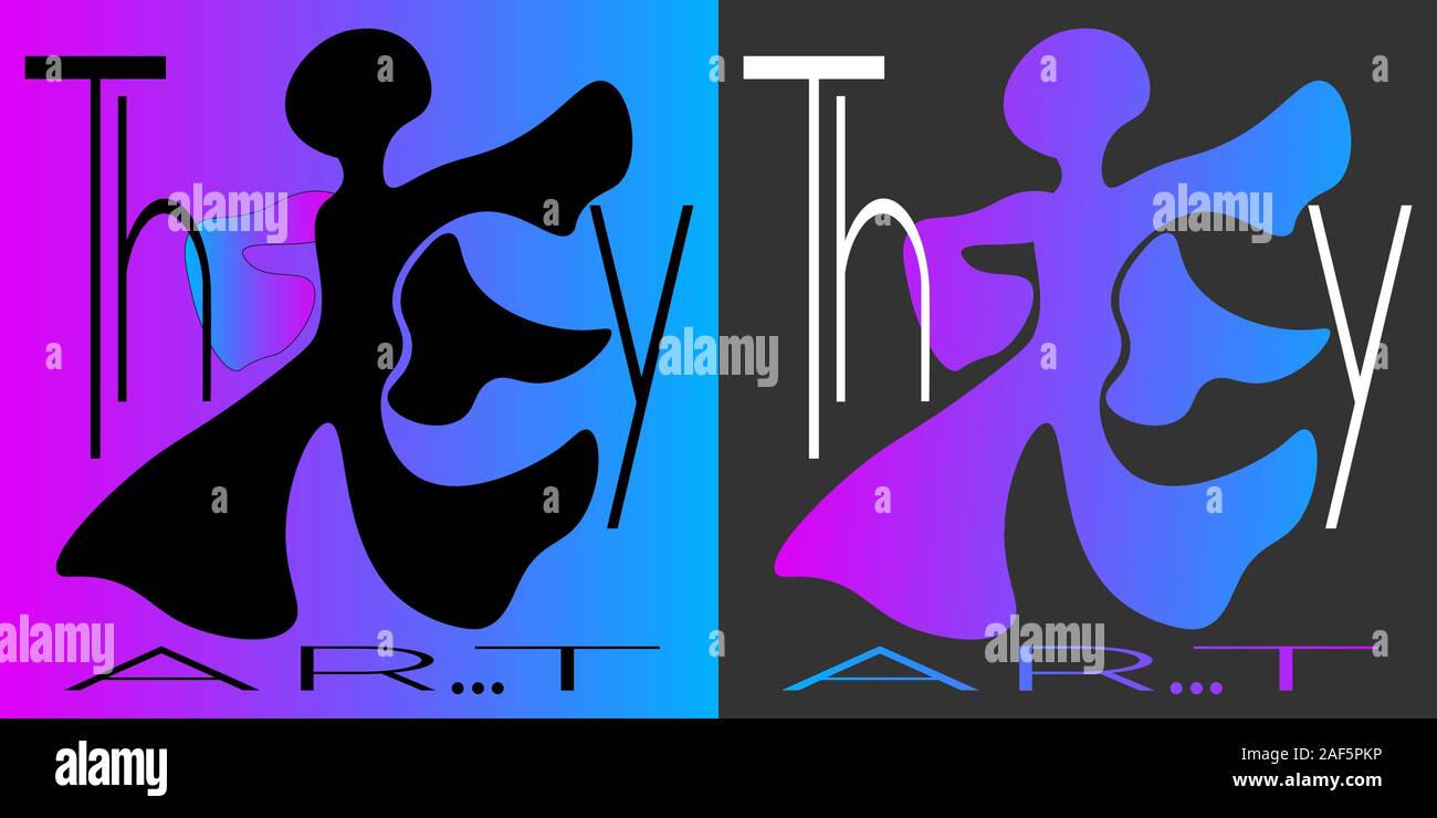 Logo Worte von 2019 abstrakt Schriftzug Stock Vektor