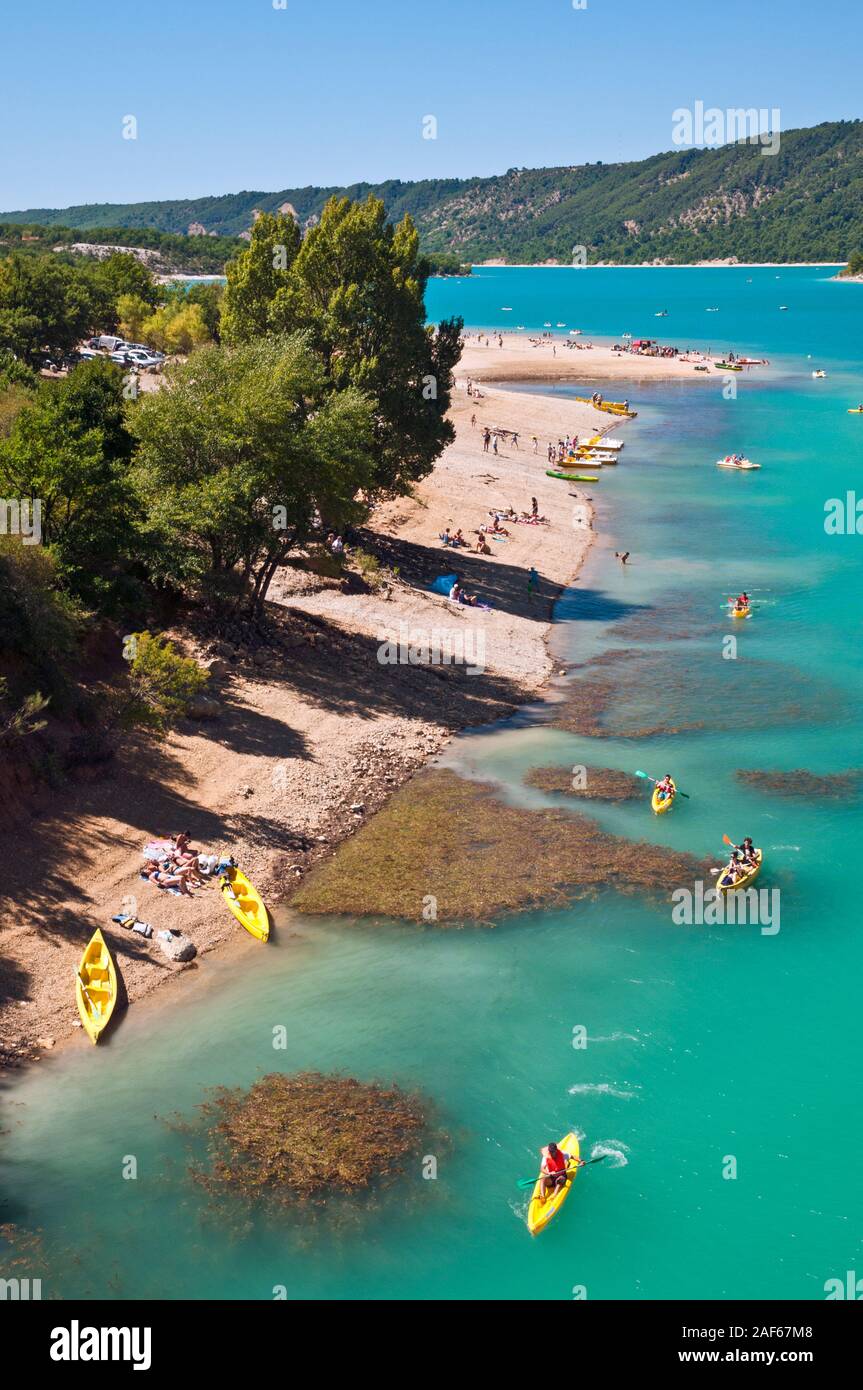 See von Sainte-Croix, Naturpark Verdon, Alpes-de-Haute-Provence (04), Region Provence-Alpes-Cote d ' Azur, Frankreich. Stockfoto