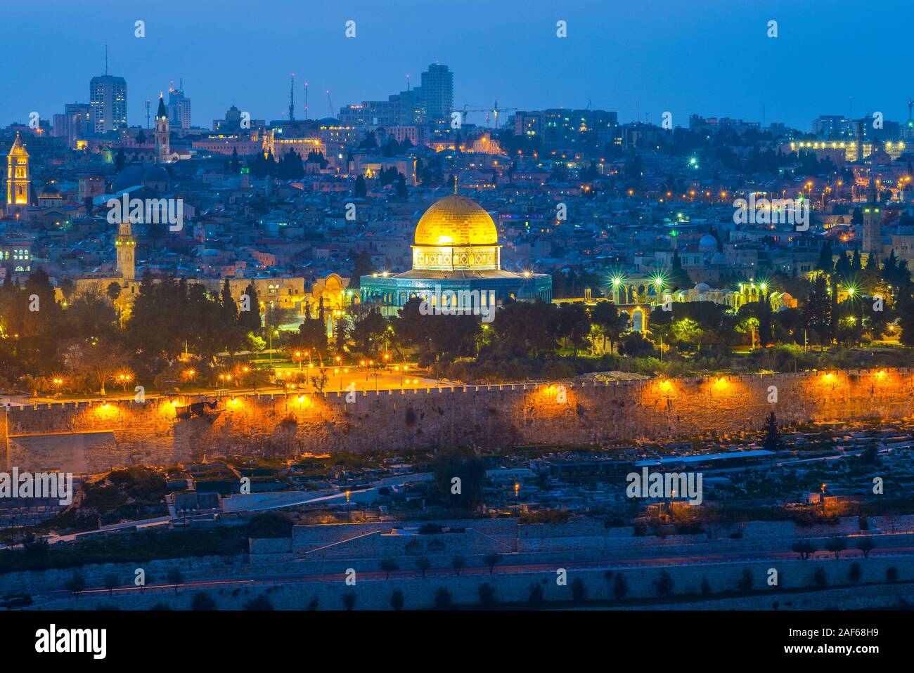Die Skyline der Altstadt von Jerusalem, Israel Stockfoto
