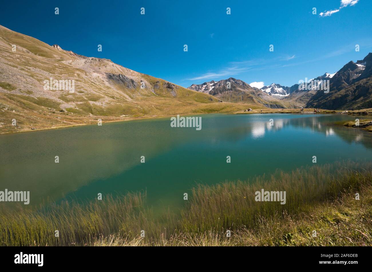 Pontet See (Lac du Pontet) in der Nähe von Villard d'Arène und La Grave, Nationalpark Ecrins, Hautes-Alpes (05), Provence-Alpes-Cote d'Azur, Frankreich Stockfoto