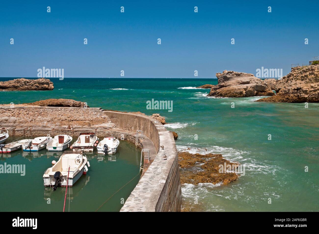 Der alte Hafen in Biarritz, Pyrénées-atlantiques (64), Nouvelle-Aquitaine Region, Frankreich Stockfoto
