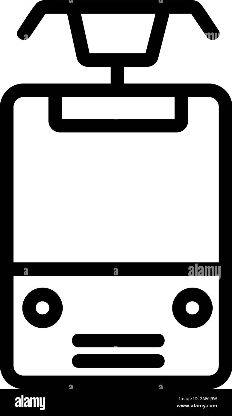 Straßenbahn Symbol Vektor. Isolierte Kontur symbol Abbildung Stock Vektor