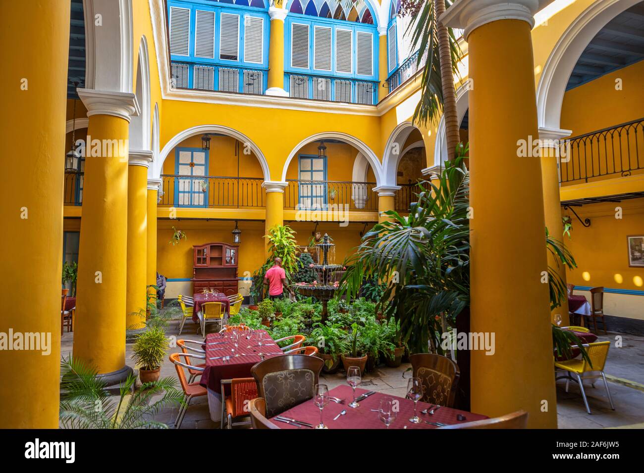 Restaurant El Patio, Havanna, Kuba. Stockfoto