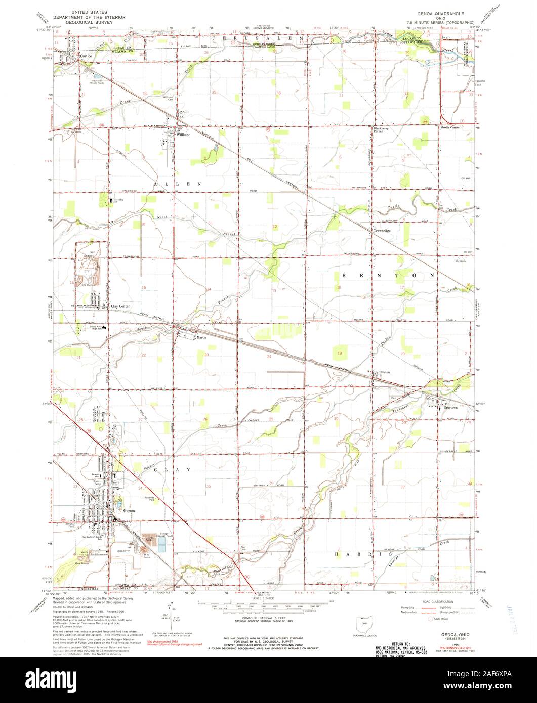 Genua ohio karte Fotos und Bildmaterial in hoher Auflösung Alamy