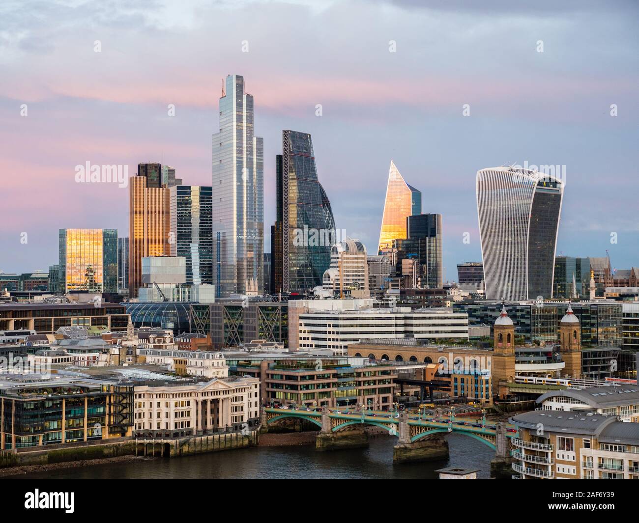 Skyline, Sunset Stadt London, England, UK, GB. Stockfoto