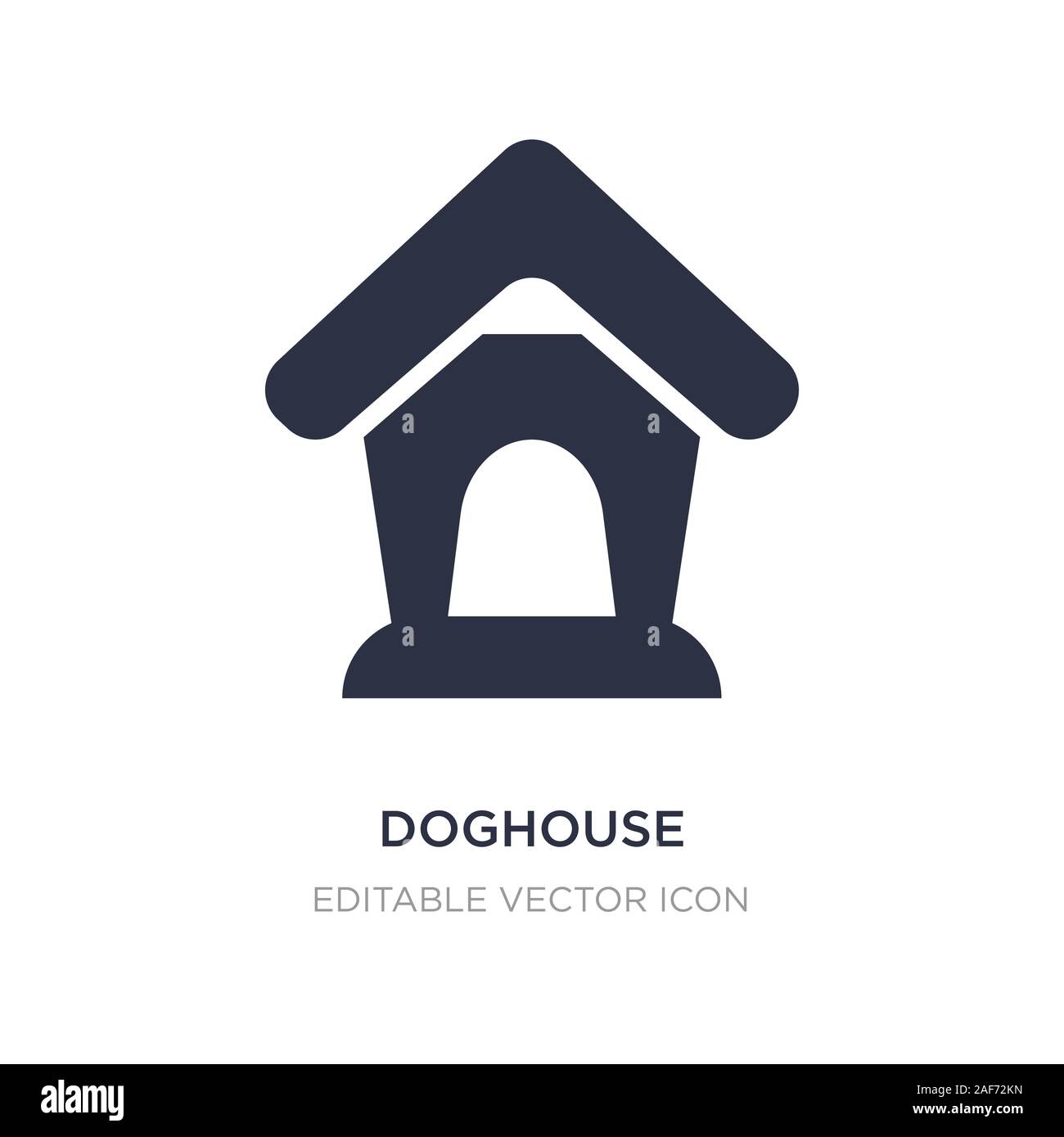Doghouse Symbol auf weißem Hintergrund. Einfaches element Abbildung von Tieren Konzept. doghouse Symbol Design. Stock Vektor