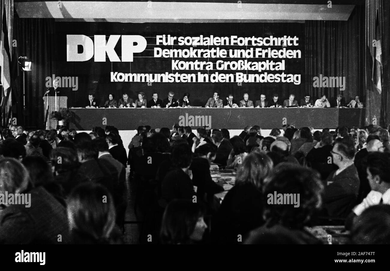 DEU, Deutschland, Köln: Der wahlkongress der Deutschen Kommunistischen Partei (DKP) zum Bundestag tagte am 15.10.1972 zu GMBH in Liq. in Koeln | Verwendung weltweit Stockfoto