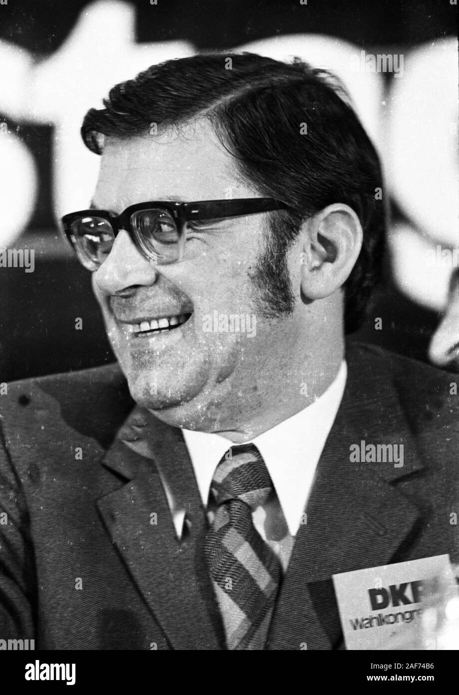 DEU, Deutschland, Köln: Der wahlkongress der Deutschen Kommunistischen Partei (DKP) zum Bundestag tagte am 15.10.1972 zu GMBH in Liq. in Koeln. Georg Polikeit. | Verwendung weltweit Stockfoto