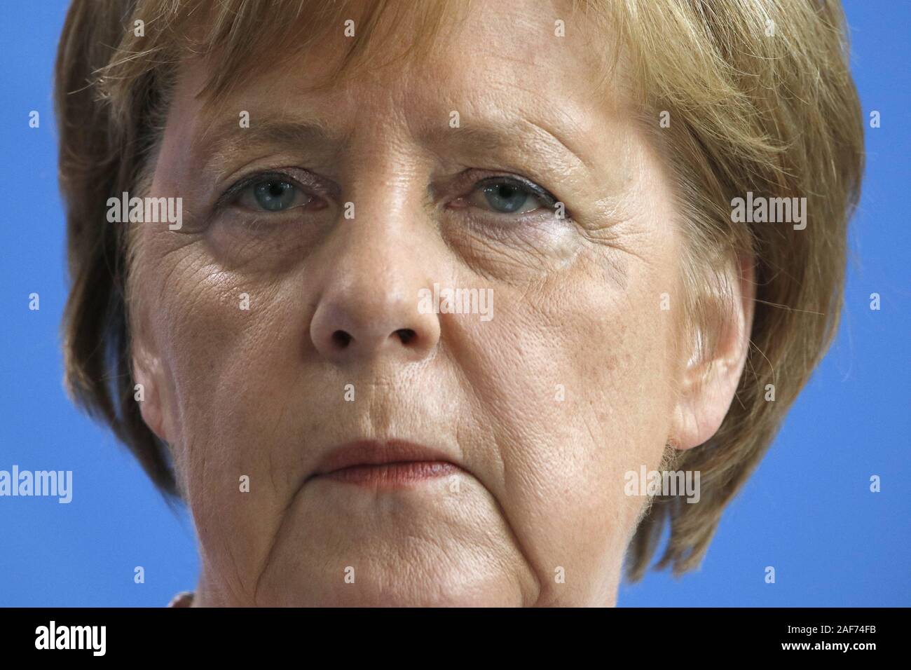 Angela Merkel - Treffen der deutschen Kanzlerin mit dem ukrainischen Präsidenten, Bundes Chanclery. Juni 18, 2019, Berlin. | Verwendung weltweit Stockfoto