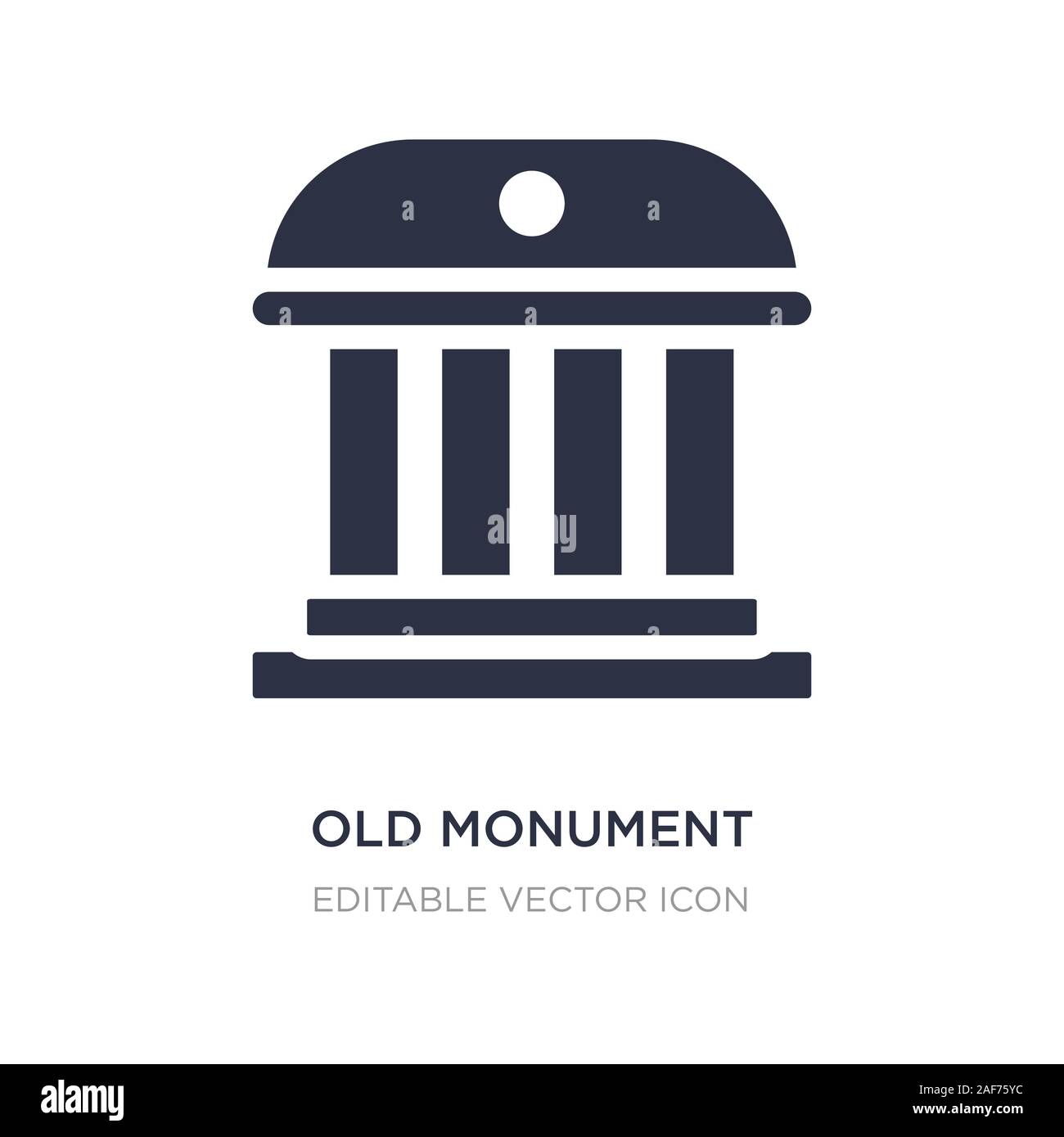 Alte denkmal Symbol auf weißem Hintergrund. Einfaches element Abbildung von Gebäuden Konzept. alte Monument, das Symbol Design. Stock Vektor