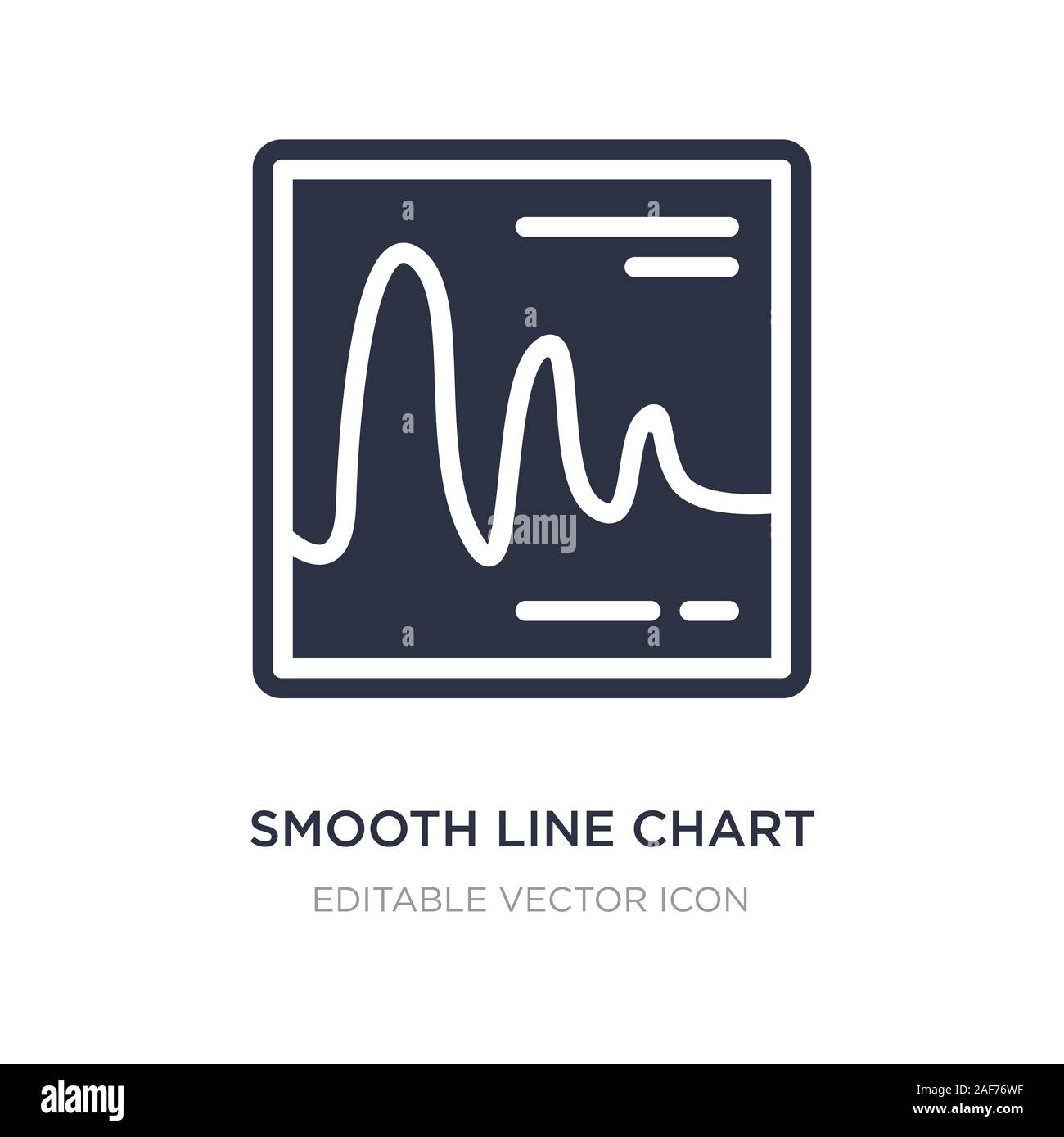 Glatte Linie Chart Symbol auf weißem Hintergrund. Einfaches element Abbildung von Business Konzept. glatte Linie Chart Symbol Symbol Design. Stock Vektor