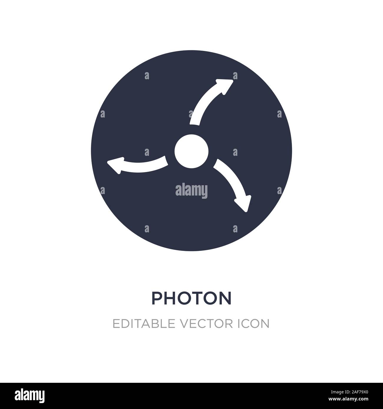 Photon Symbol auf weißem Hintergrund. Einfaches element Abbildung von  Bildung Konzept. photon Symbol Design Stock-Vektorgrafik - Alamy