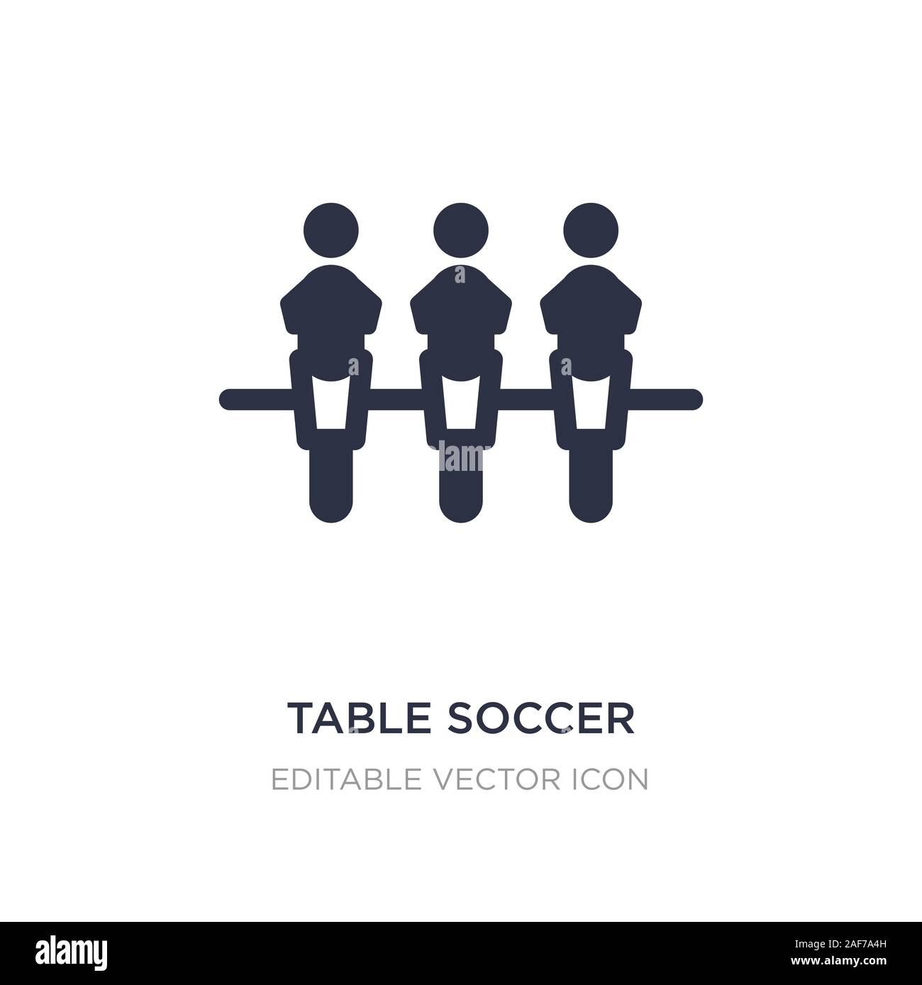 Tabelle Fußball-Symbol auf weißem Hintergrund. Einfaches element Abbildung kann von Unterhaltung Konzept. Table Soccer Symbol Design. Stock Vektor
