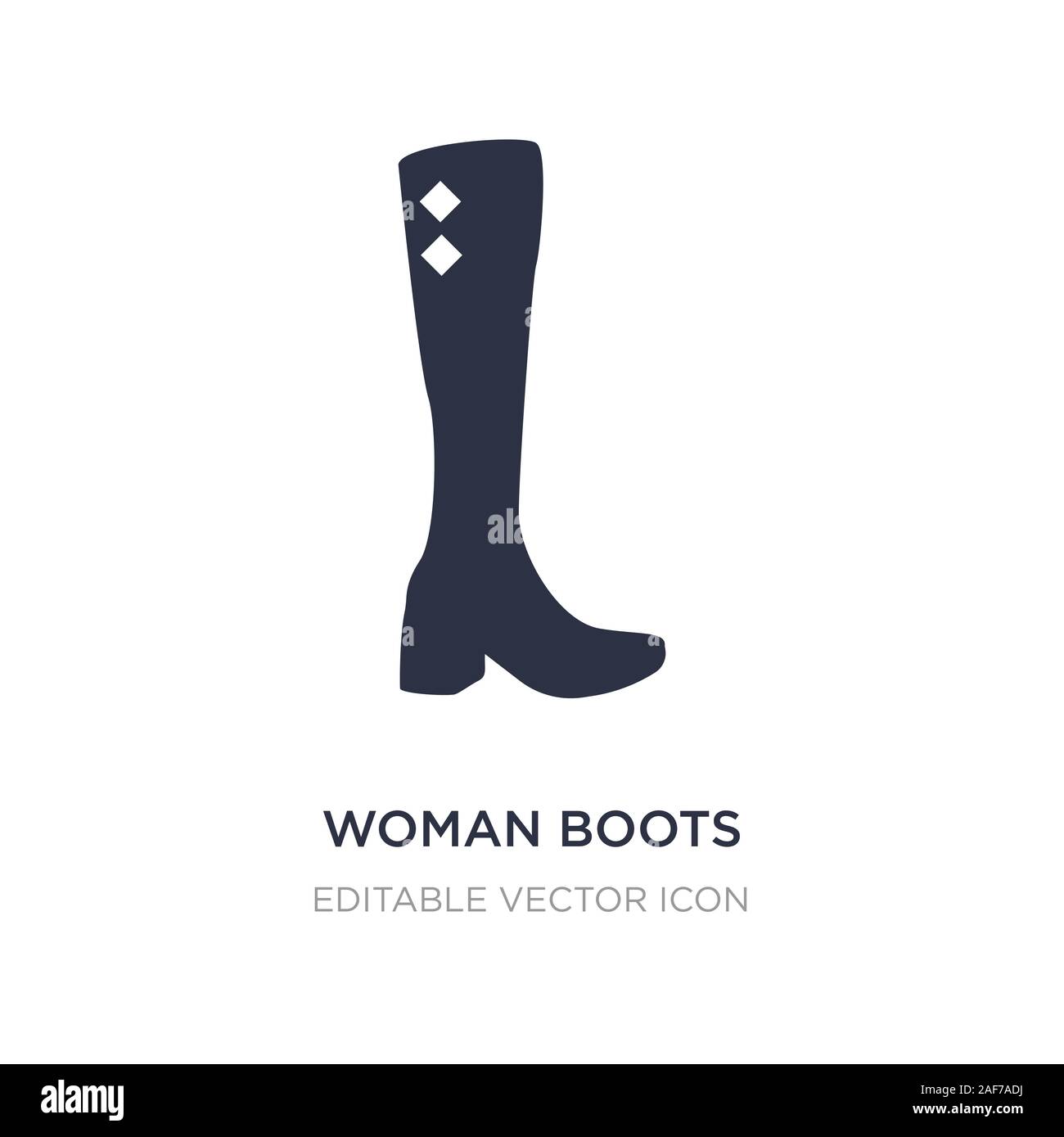 Frau Stiefel Symbol auf weißem Hintergrund. Einfaches element Abbildung kann von Fashion Concept. Frau Stiefel Symbol Design. Stock Vektor