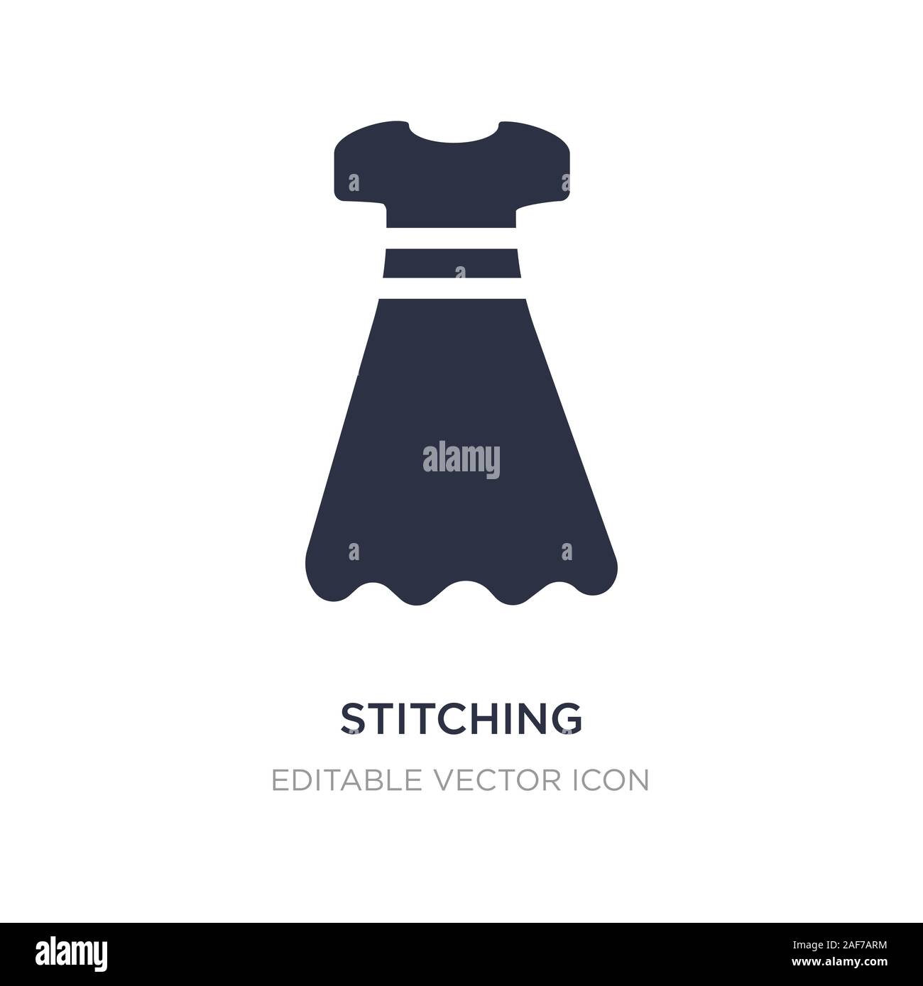 "Stitching"-Symbol auf weißem Hintergrund. Einfaches element Abbildung kann von Fashion Concept. heften Symbol Design. Stock Vektor