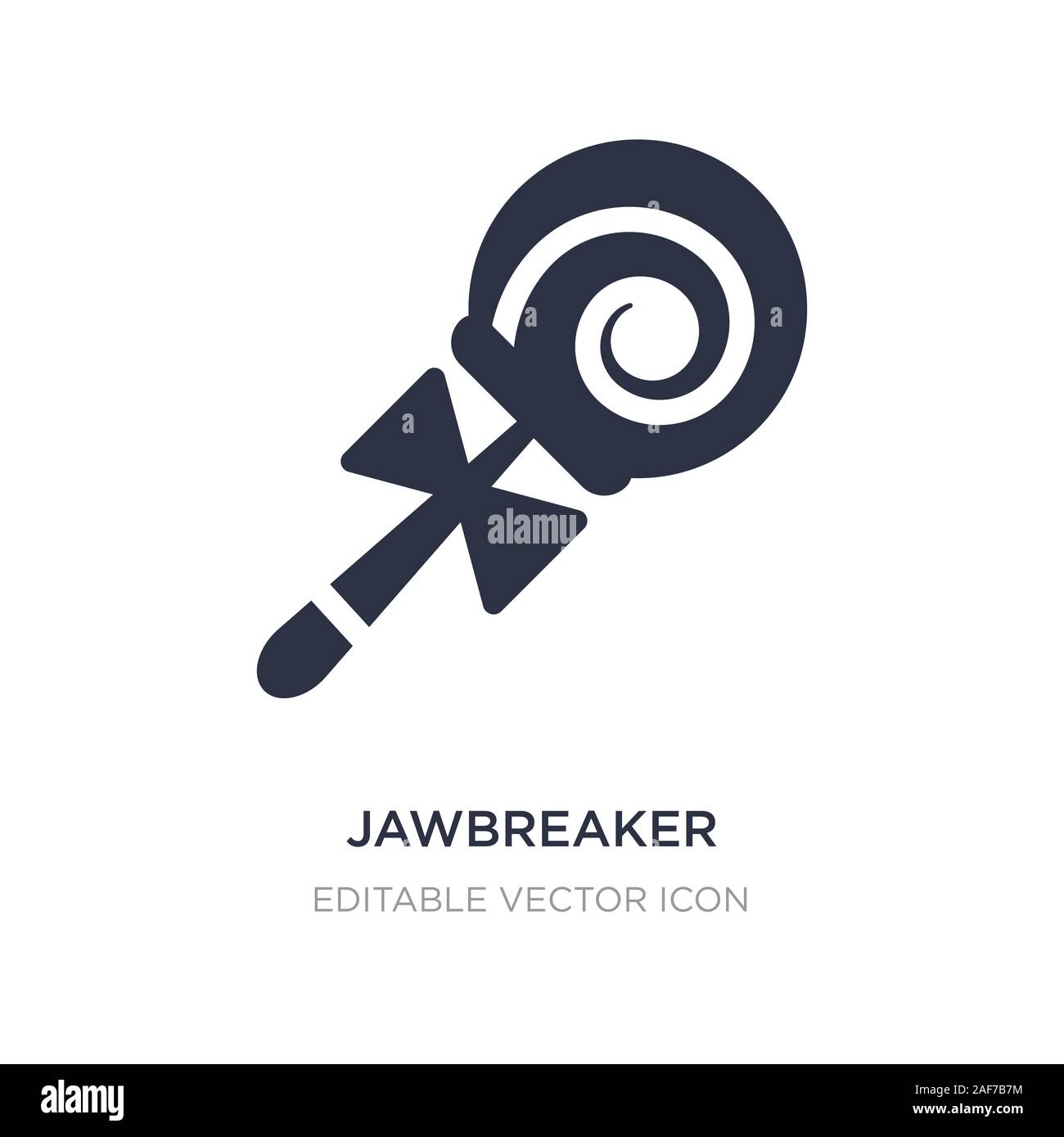 Jawbreaker Symbol auf weißem Hintergrund. Einfaches element Abbildung aus Essen Konzept. jawbreaker Symbol Design. Stock Vektor