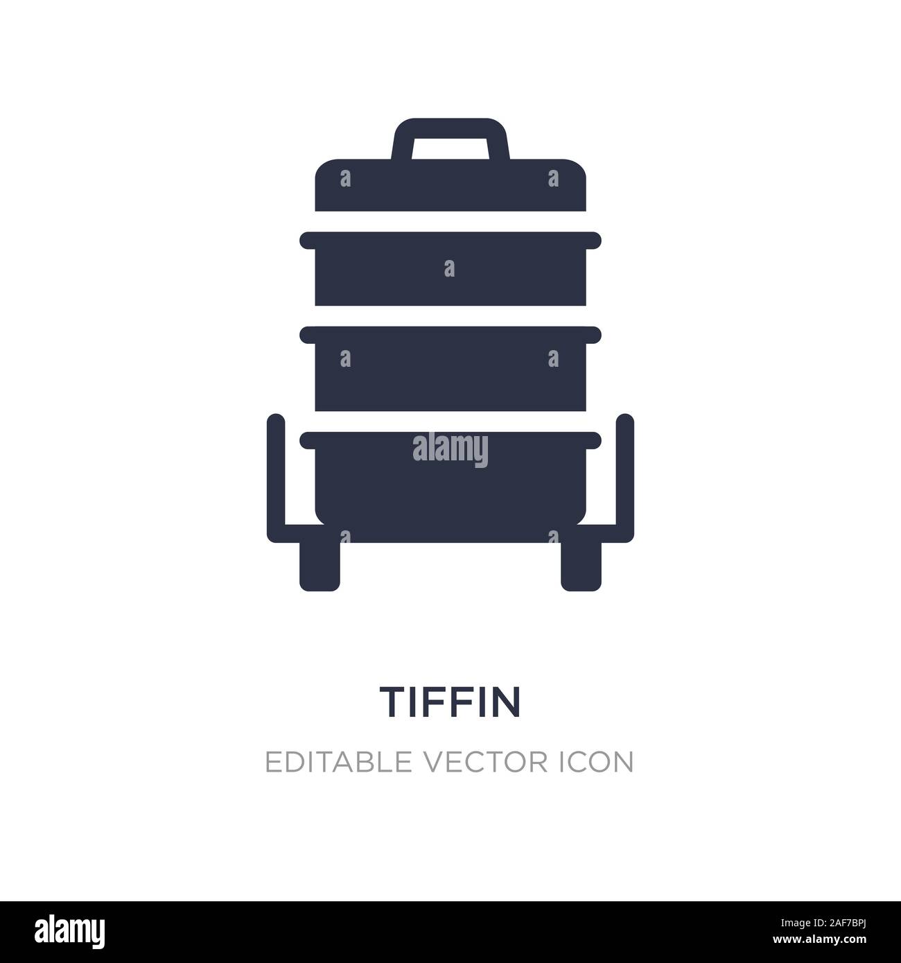 Tiffin Symbol auf weißem Hintergrund. Einfaches element Abbildung aus Essen Konzept. tiffin Symbol Design. Stock Vektor