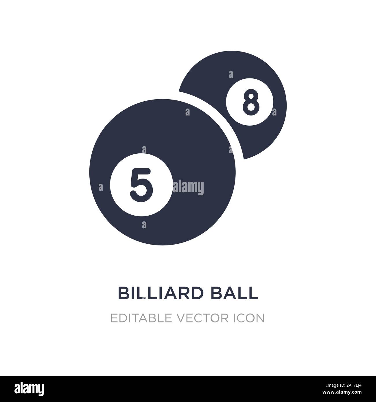 Billard Kugel Symbol auf weißem Hintergrund. Einfaches element Abbildung  aus dem Spielkonzept. Billard Kugel Symbol Design Stock-Vektorgrafik - Alamy