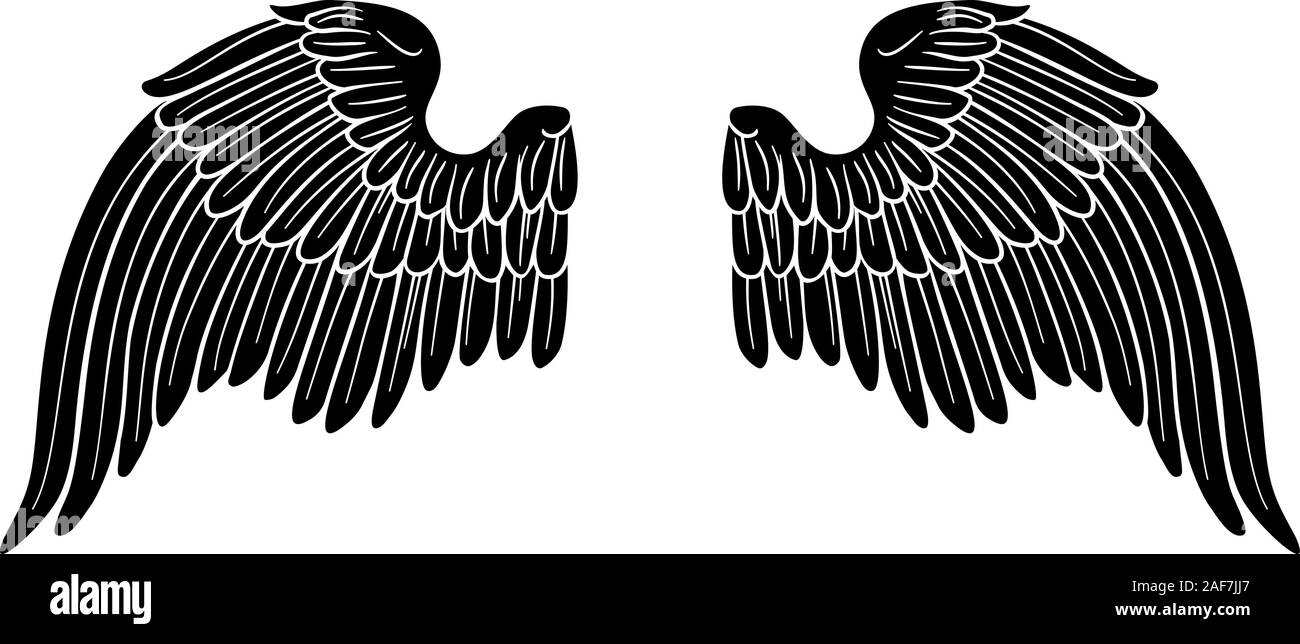 Flügel Engel oder Eagle Pair Stock Vektor