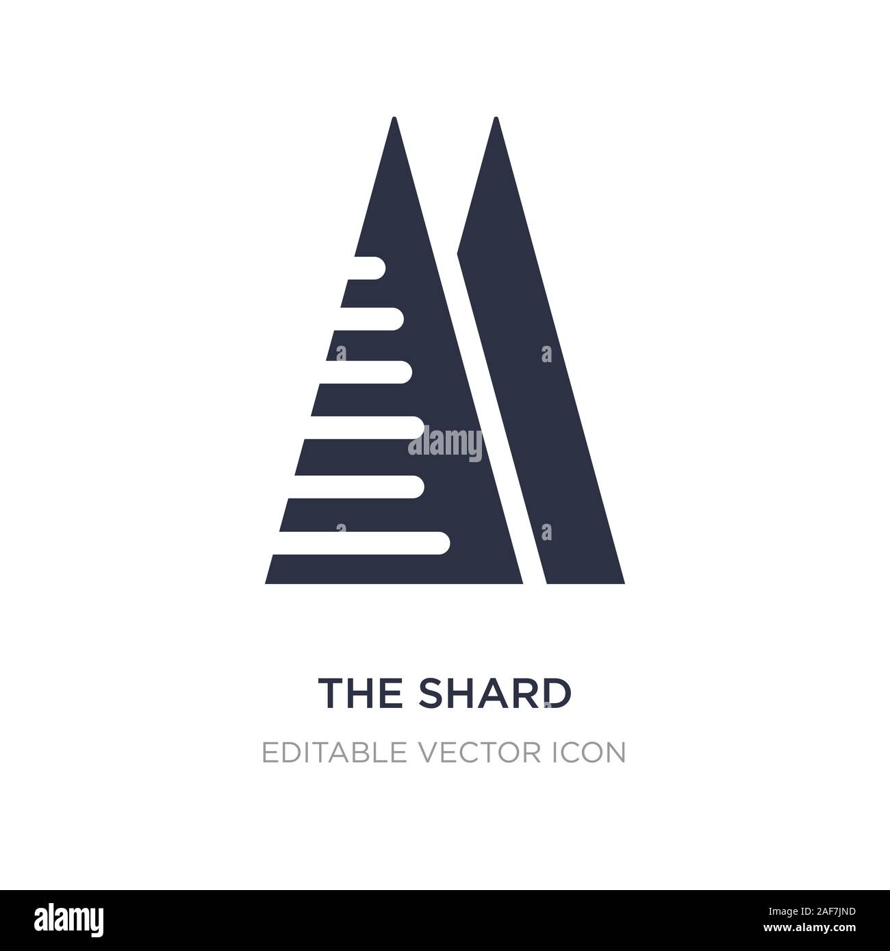 Der Shard Symbol auf weißem Hintergrund. Einfaches element Abbildung von Denkmälern Konzept. Der Shard Symbol Design. Stock Vektor