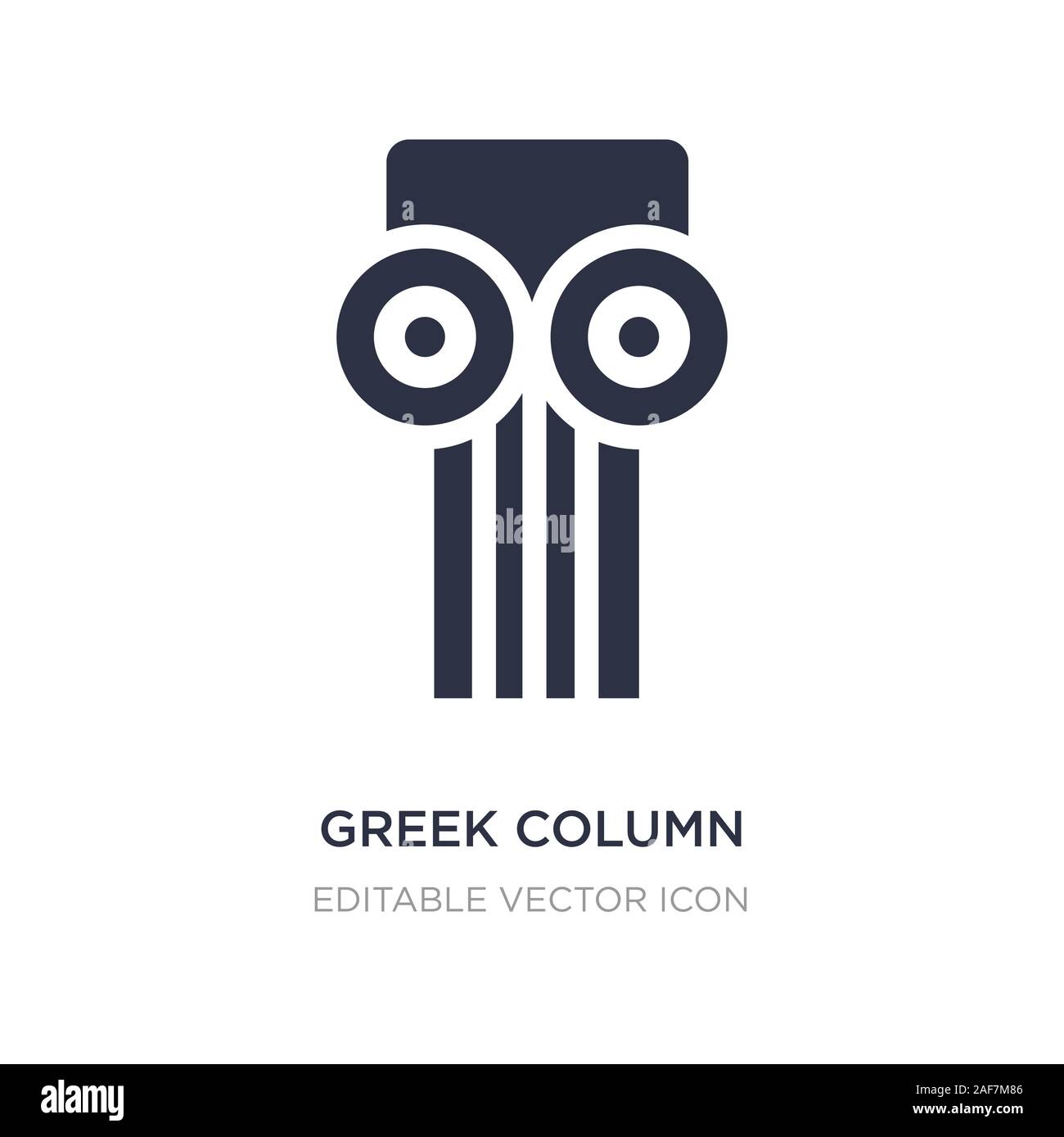 Griechische Spalte Symbol auf weißem Hintergrund. Einfaches element Abbildung von Denkmälern Konzept. Griechische Spalte Symbol Design. Stock Vektor