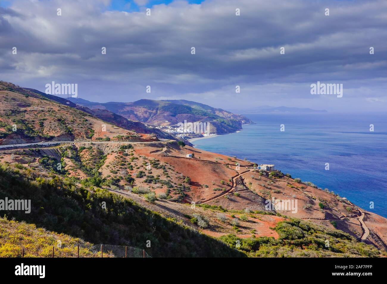 Marokko, der beautuful Mittelmeerküste ist noch nicht von Touristen entdeckt Stockfoto