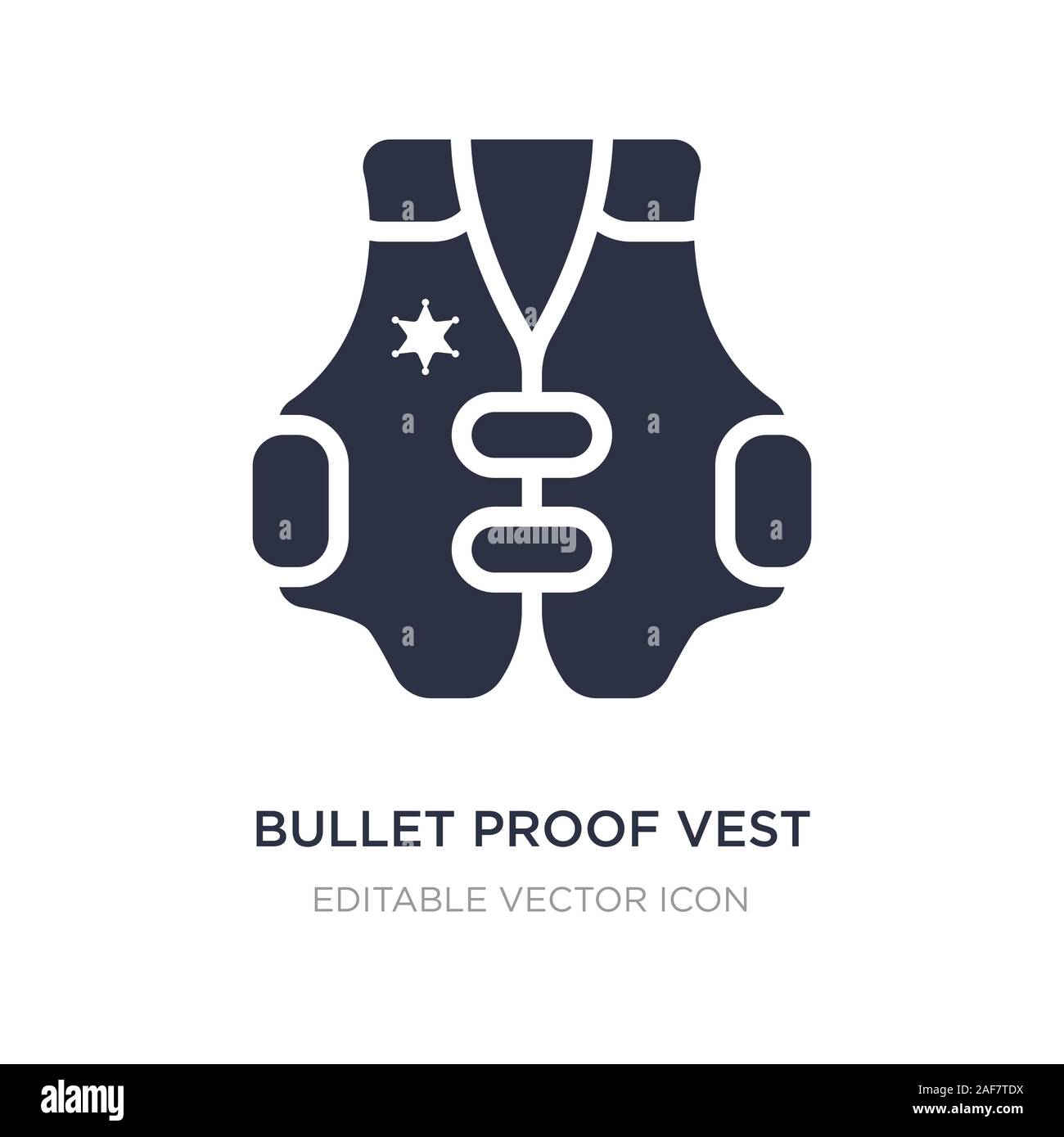 Bullet Proof vest Symbol auf weißem Hintergrund. Einfaches element Abbildung kann von Sicherheitskonzept. bullet proof vest Symbol Design. Stock Vektor