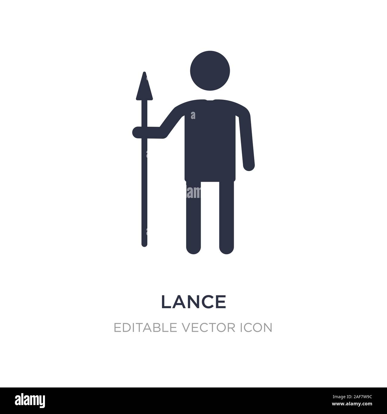 Lance Symbol auf weißem Hintergrund. Einfaches element Abbildung kann