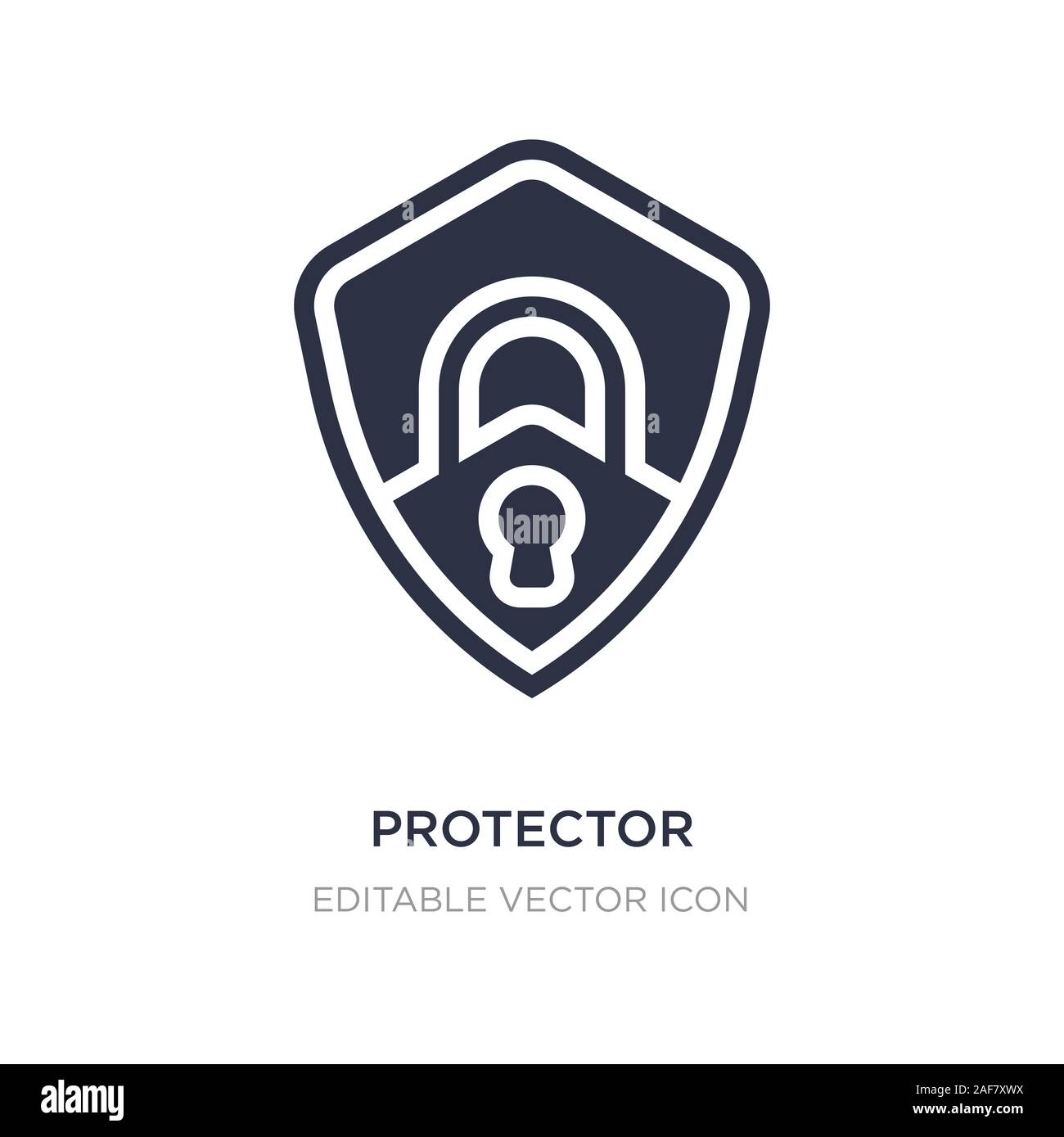 Protector Symbol auf weißem Hintergrund. Einfaches element Abbildung kann von Sicherheitskonzept. protector Symbol Design. Stock Vektor