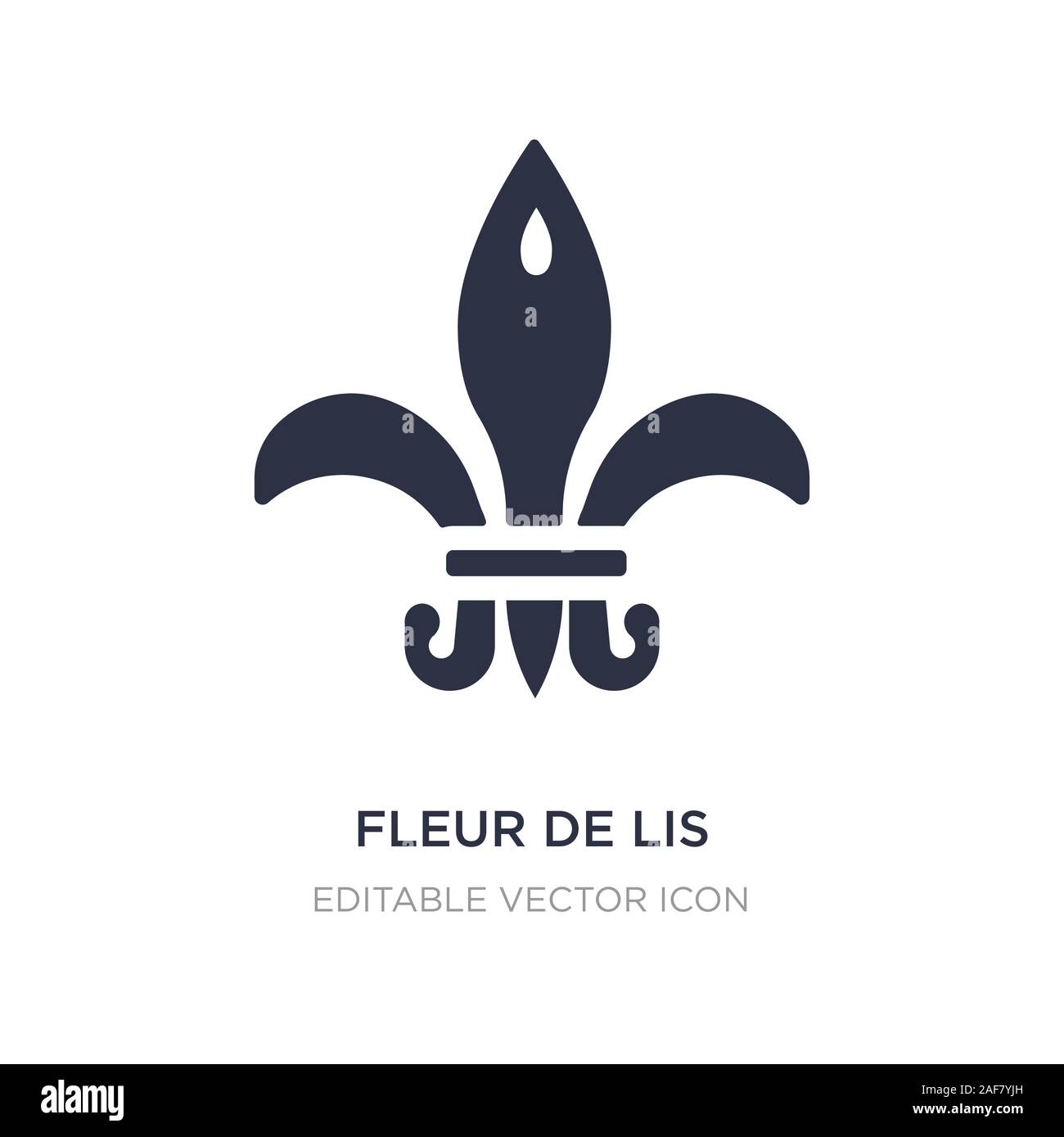 Fleur de Lis Symbol auf weißem Hintergrund. Einfaches element Abbildung kann von Formen Konzept. fleur de lis Symbol Design. Stock Vektor